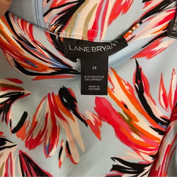 Lane Bryant Light Blue Tropical Floral Skirt Plus Size 26 NWT - Picture 7 of 15